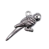 Tibetan Style Animal Pendants, Parrot, antique silver color plated, vintage & Unisex, nickel, lead & cadmium free, 33x16mm, Sold By PC