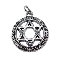 Tibetan Style Pendants, antique silver color plated, vintage & Unisex, nickel, lead & cadmium free, 24x20mm, Sold By PC