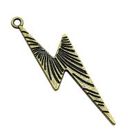 Tibetan Style Pendants, Lightning Symbol, plated, vintage & Unisex, more colors for choice, nickel, lead & cadmium free, 14x50mm, Sold By PC