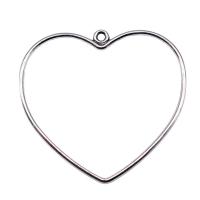 Tibetan Style Heart Pendants, antique silver color plated, vintage & Unisex & hollow, nickel, lead & cadmium free, 49x47mm, Sold By PC