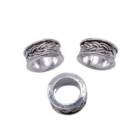 Tibetan Style Spacer Beads, Donut, antique silver color plated, vintage & DIY, nickel, lead & cadmium free, 9x9x4mm, Sold By PC