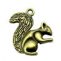 Zinc Alloy Animal Pendants Squirrel plated vintage & Unisex nickel lead & cadmium free Sold By PC