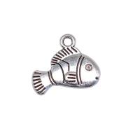 Zinc Alloy Animal Pendants Fish antique silver color plated vintage & Unisex nickel lead & cadmium free Sold By PC