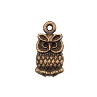 Tibetan Style Animal Pendants, Owl, plated, vintage & Unisex, more colors for choice, nickel, lead & cadmium free, 7x15mm, Sold By PC