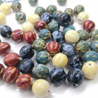 Perles en porcelaine émaillées, vernissé, DIY, plus de couleurs à choisir, 10mm, Environ 100PC/sac, Vendu par sac