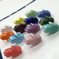 Glazed Porcelain Beads, Hand, DIY, more colors for choice, 15x11x6mm, Approx 100PCs/Bag, Sold By Bag