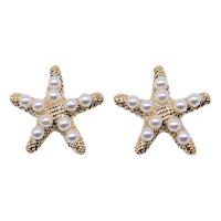 Tibetan Style Stud Earring, with Plastic Pearl, KC gold color plated, different size for choice & for woman, more colors for choice, nickel, lead & cadmium free, Sold By Pair