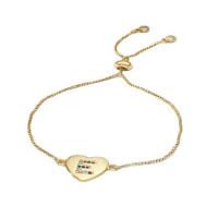 Cubic Zirconia Micro Pave Brass Bracelet Alphabet Letter gold color plated & micro pave cubic zirconia golden nickel lead & cadmium free 117mm Sold By PC