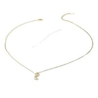 Cubic Zircon Micro Pave Brass Necklace, with 1.97 extender chain, Alphabet Letter, gold color plated, different styles for choice & micro pave cubic zirconia, golden, nickel, lead & cadmium free, Length:17.72 Inch, Sold By PC