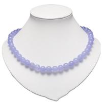 Lavender Necklace with Brass Round silver color plated & for woman purple Sold Per 17.72 Inch Strand