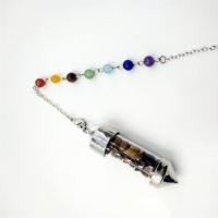 Gemstone Pendants Jewelry with Brass Conical silver color plated Length 7.45 Inch Sold By PC