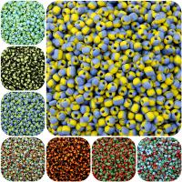 Átlátszó üveg Seed Beads, Glass Seed Beads, Kerek, DIY, több színt a választás, Által értékesített Bag
