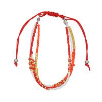Seedbead bracelet, avec corde de coton, Style bohème & pour femme, plus de couleurs à choisir, Longueur:Environ 5.6-10 pouce, Vendu par PC