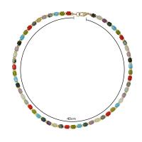 Agat halskæde, Blandet Agate, Boheme stil & for kvinde, flere farver til valg, Længde Ca. 15.7 inch, Solgt af PC