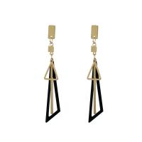 Zinc Alloy Drop Earrings gold color plated for woman & hollow Sold By Pair
