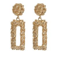 Zinc Alloy Drop Earrings plated for woman & hammered & hollow Sold By Pair