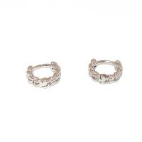 Zinc Alloy Huggie Hoop Earring plated for woman 13mm Sold By Pair