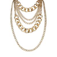 Multi Layer Necklace Zinc Alloy with Aluminum Alloy with 5.91inch extender chain plated multilayer & for woman nickel lead & cadmium free Length Approx 23.62 Inch Sold By PC