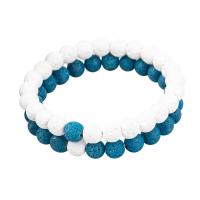 Lava Bracelet Set, 2 pieces & fashion jewelry & for man, more colors for choice, 8MM, Inner Diameter:Approx 68mm, Sold By Set