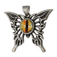 Stainless Steel Animal Pendants 316 Stainless Steel Butterfly fashion jewelry & DIY & enamel & blacken black Approx 5mm Sold By PC