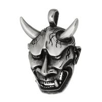 Stainless Steel Animal Pendants, 316 Stainless Steel, fashion jewelry & DIY & blacken, black, 36x50x15mm, Hole:Approx 6mm, Sold By PC