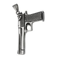 Stainless Steel Pendants 316 Stainless Steel Gun fashion jewelry & DIY & blacken black Approx 5mm Sold By PC