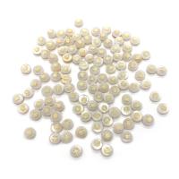 Natural White Shell Beads Freshwater Shell Flat Round DIY white 8mm Sold By PC