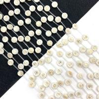 Natural White Shell Beads Flat Round DIY 8mm Sold By PC