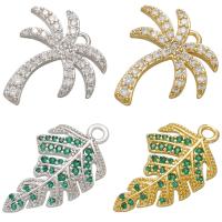 Cubic Zirconia Micro Pave Brass Pendant plated & micro pave cubic zirconia nickel lead & cadmium free Sold By PC