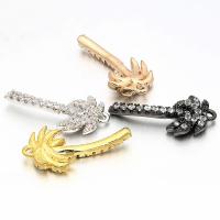 Cubic Zirconia Micro Pave Brass Pendant Palm Tree plated micro pave cubic zirconia nickel lead & cadmium free Sold By PC