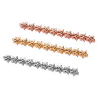 Cubic Zirconia Micro Pave Brass Connector, Star, plated, DIY & micro pave cubic zirconia, more colors for choice, nickel, lead & cadmium free, 6x55mm, Sold By PC