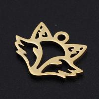Stainless Steel Animal Pendants 201 Stainless Steel Fox Vacuum Ion Plating DIY & Unisex gold Sold By Bag