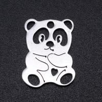 Acciaio inossidabile Animal Ciondoli, 201 Acciaio inossidabile, Panda, DIY & unisex, nessuno, 16x12mm, 5PC/borsa, Venduto da borsa