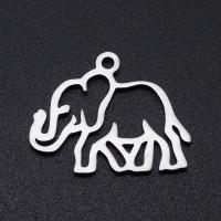 Stainless Steel Animal Pendants, 201 Stainless Steel, Elephant, Vacuum Ion Plating, DIY & Unisex, more colors for choice, 20x16mm, 5PCs/Bag, Sold By Bag