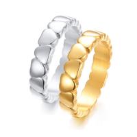 Titanium Steel Finger Ring Vacuum Ion Plating fashion jewelry & for woman 4.50mm Sold By PC