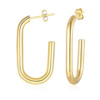 Titanium Steel  Earring Vacuum Ion Plating fashion jewelry & for woman gold Sold By Pair