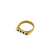 Titanium Steel Finger Ring, gold color plated, different size for choice & for woman, golden, Sold By PC