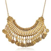 Fashion Fringe Necklace Zinc Alloy with 1.96inch extender chain Ancient Chinese Coin plated fashion jewelry & for woman nickel lead & cadmium free Length Approx 17.7 Inch Sold By PC