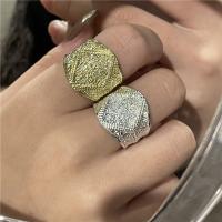 Zinc Alloy fingerring, forgyldt, mode smykker & for kvinde, flere farver til valg, nikkel, bly & cadmium fri, Størrelse:6, Solgt af PC