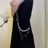 Joyería del cuerpo cadena, aleación de zinc, con Perlas plásticas, para mujer, libre de níquel, plomo & cadmio, longitud:aproximado 132 cm, Vendido por UD