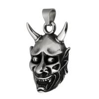 Stainless Steel Pendants 316 Stainless Steel fashion jewelry & DIY & Unisex & blacken black Approx 7mm Sold By PC
