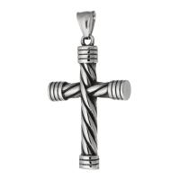 Stainless Steel Cross Pendants 316 Stainless Steel fashion jewelry & DIY & Unisex & blacken black Approx 5mm Sold By PC
