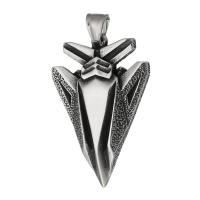 Stainless Steel Pendants, 316 Stainless Steel, fashion jewelry & DIY & Unisex & blacken, black, 31x46x6mm, Hole:Approx 5mm, Sold By PC