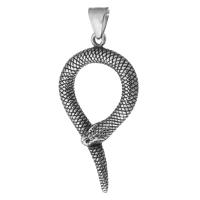 Stainless Steel Animal Pendants, 316 Stainless Steel, Snake, fashion jewelry & DIY & Unisex & blacken, black, 27x50x7mm, Hole:Approx 5mm, Sold By PC