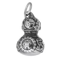 Stainless Steel Pendants 316 Stainless Steel Calabash fashion jewelry & DIY & Unisex & blacken black Approx 7mm Sold By PC
