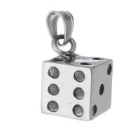 Stainless Steel Pendants 316 Stainless Steel Square fashion jewelry & DIY & Unisex & blacken black Approx 5mm Sold By PC