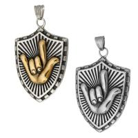 Stainless Steel Pendants 316 Stainless Steel fashion jewelry & DIY & Unisex & blacken Approx 5mm Sold By PC