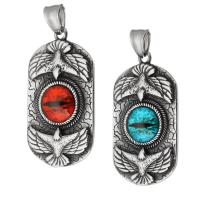 Stainless Steel Pendants 316 Stainless Steel with Glass fashion jewelry & DIY & Unisex & blacken Approx 5mm Sold By PC