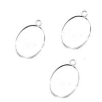 Stainless Steel Pendant Setting 316 Stainless Steel Oval DIY original color Approx Sold By Bag