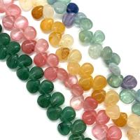Gemstone Jewelry Beads, Natural Stone, Teardrop, DIY & different materials for choice, more colors for choice, nickel, lead & cadmium free, 10x12mm, Sold Per Approx 14.96 Inch Strand